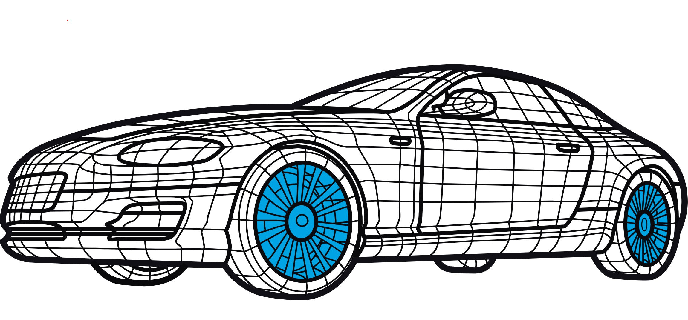 Illustrasjon av bilhjul som viser hvordan Koch Chemie Reactive Wheel Cleaner virker på bremsestøv og felger